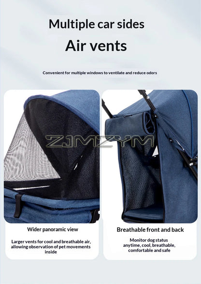 Portable Pet Stroller Dogs Cats Carrier Small Pet Stroller Foldable Suitable Outdoor Travel Dog Cat Supplies