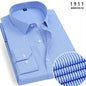 Men's Long-Sleeved Shirt Business Casual Solid Color Striped Plaid Spring Summer Free Ironing All Fit Tooling Comfortable