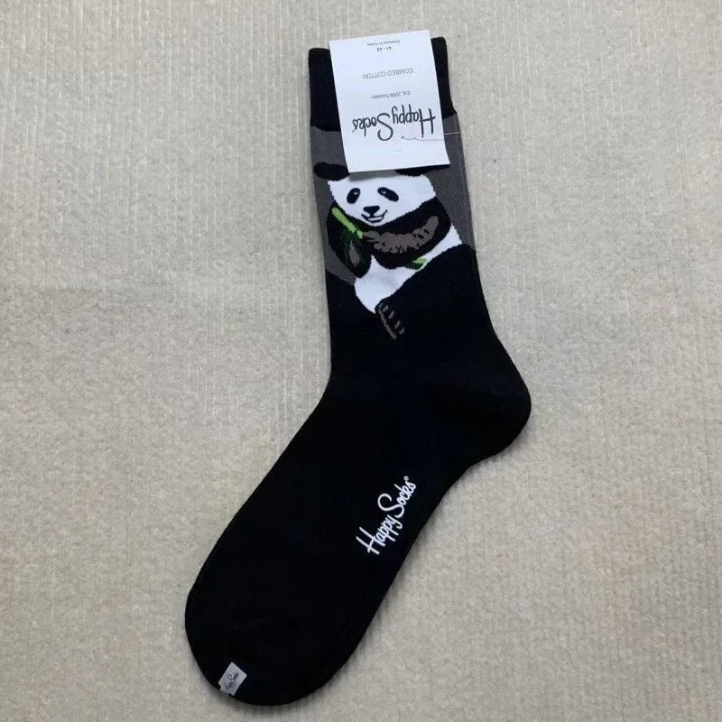 Cotton Happy Socks Men's Classic Crew Sock Shoe Size 10 - 13 Soft