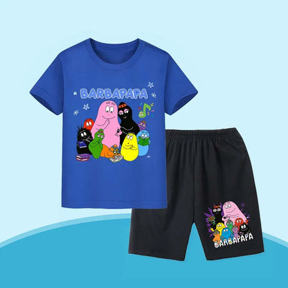 barbapapa Children's Suit for Girls Children's Clothing Girl Child Tracksuit Pajamas Kids Football Kits Korean Popular Clothes