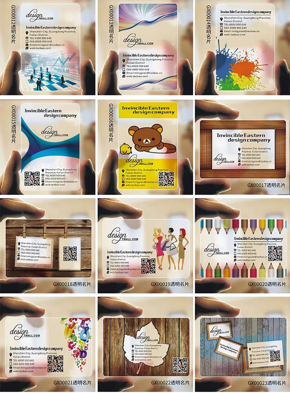 Custom Transparent PVC Business Card Clear Visit Logo Name Plastic Identity Waterproof Round Corners Personalized 200PCS 500PCS