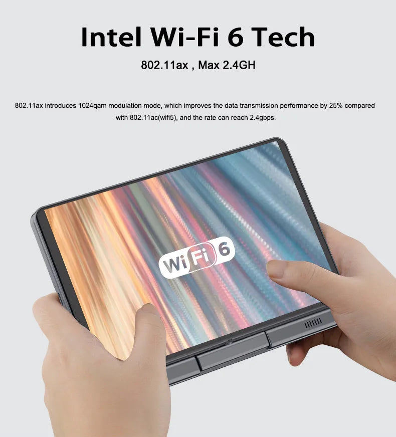 CRELANDER P8 8 Inch Mini Laptop Touchscreen Rotating 360 Degree Intel Alder N150 12GB WiFi6 Notebook Tablet PC Protable Laptops