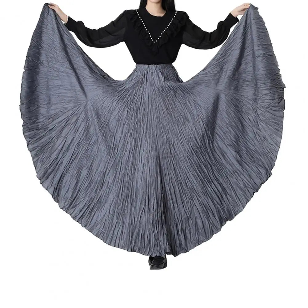 11 Colors Irregular Pleated A-line Skirt For Women High Waist Solid Color Loose Fashion Skirts Casual 2025 Spring New