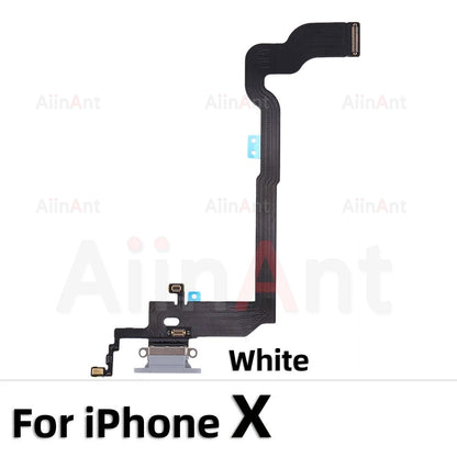 AiinAnt Dock USB Mic Board Charger Connector Fast Charging Port Flex Cable For iPhone X Xr Xs Max 7 8 Plus