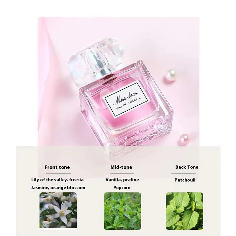 Miss Dear Musk Perfume Jasmine Fruity Flirting Pheromone Spray Long-lasting Elegant Romantic Vitality Charming Eau De Toilette