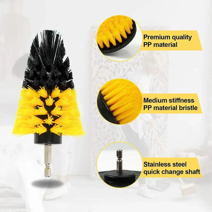 Electric Drill Brush Attachment Set Power Scrubber Brush Car Polisher Kitchen Bathroom Cleaning Kit Toilet Cleaning Tools