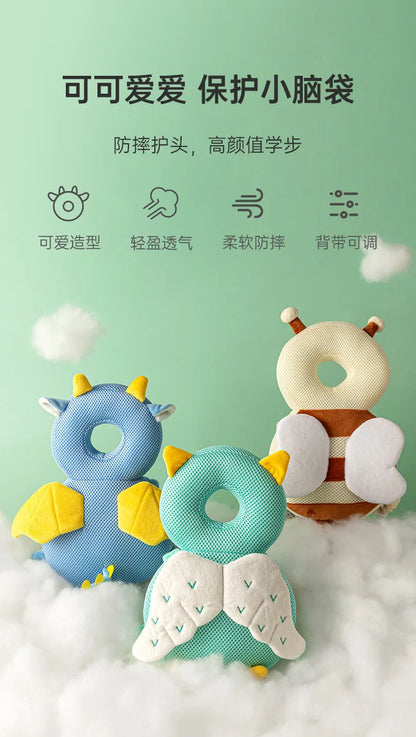 Summer Baby Head Protector Safety Pillow for Toddlers Soft PP Cotton Cartoon Backpack Cushion Infant Child Security Headgear Kid