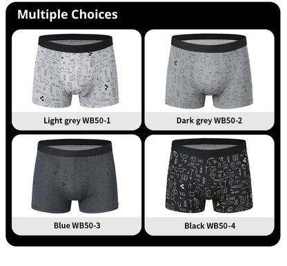 4/10piece Set Of European And American Men's Fashionable Printed Boxer Shorts Loose Oversized Elastic Waist Underwear Base Short