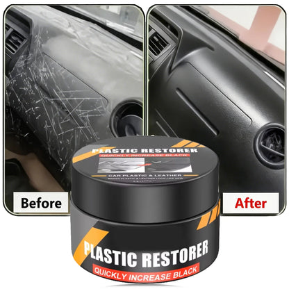 Universal Car Plastic Care Cream for Interior Exterior, Remove Scratches & Aging, Polish Gloss Prevent Whitening Refinish Wax
