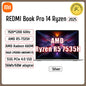 Xiaomi Laptop REDMI Book 14 /REDMI Book 16 R5-7535H/R7-7735H 16G 512G SSD Thin Notebook Game Office Design Laptop
