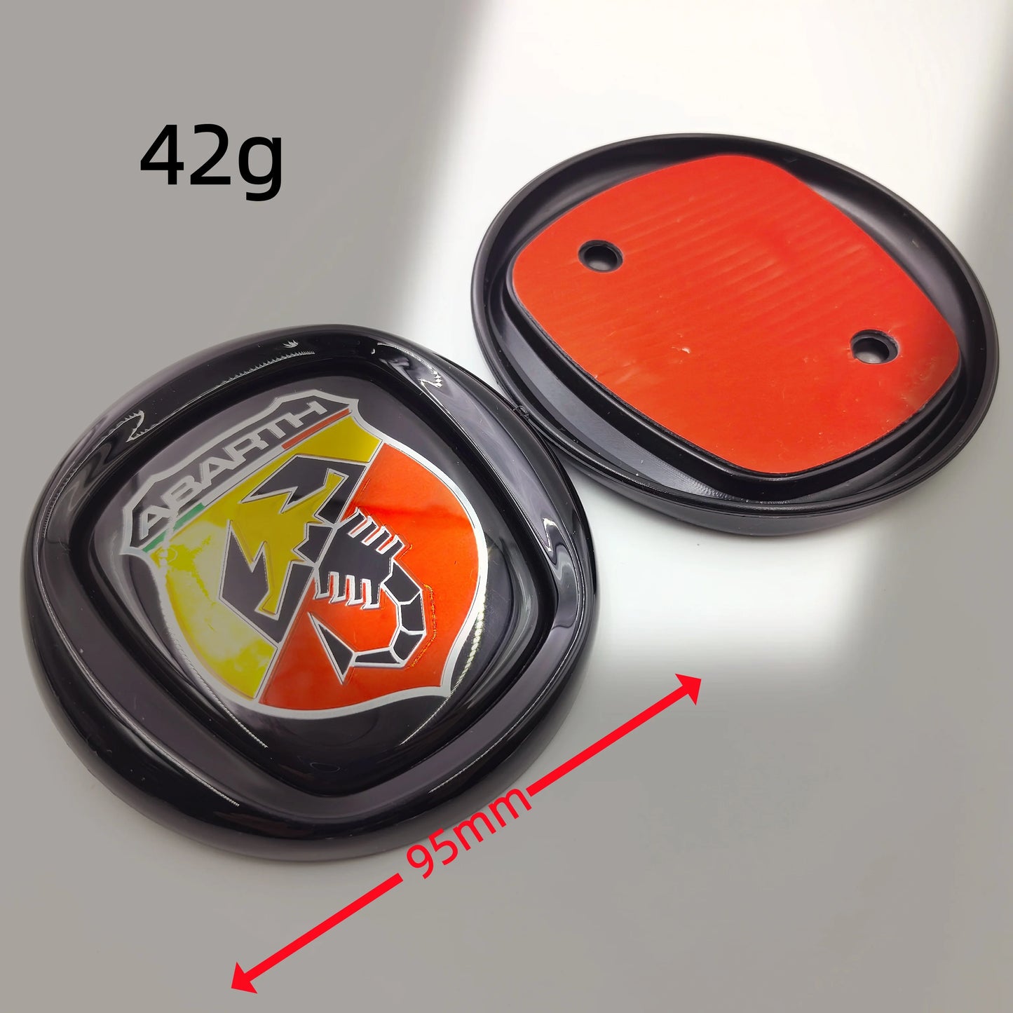 FIAT Abarth ForFord 145MM 4-Pin Car Emblem Hood Front Bonnet Grill Rear Trunk Badge Front Hood Emblem Bonnet Rear Trunk Badge