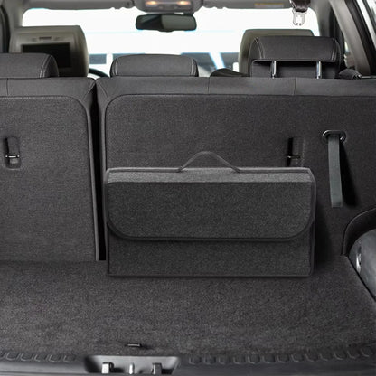 1PC Dark Gray Car Felt Storage Box Car Storage Bag Enlarged and Thickened Soft Felt Storage Box Household Storage Box