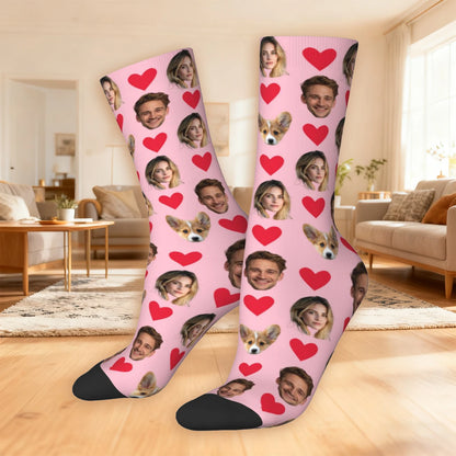 Customized socks for men and women Face-themed funny expression socks Personalized photo-customized socks Birthday gifts