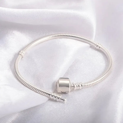 Handmade Original Fine Jewelry 925 Silver Charm Bracelet Soft Smooth Snake Bone Bracelets for Women
