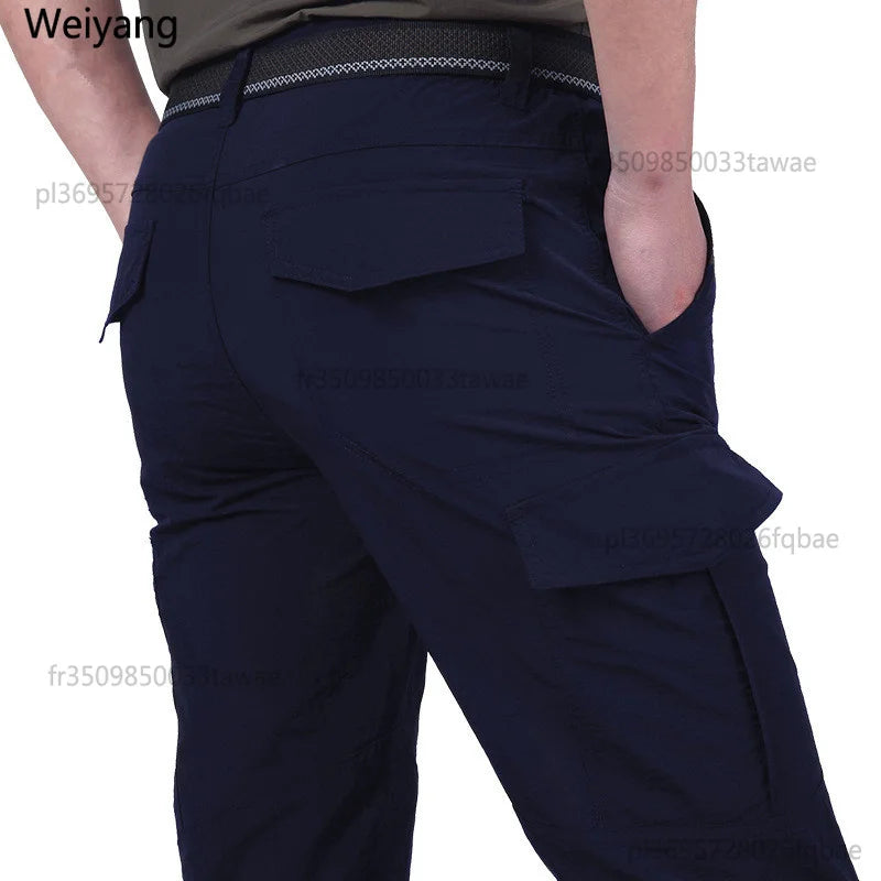 2026 Outdoor Waterproof Tactical Cargo Pants Men Breathable Summer Casual Army Military Long Trousers Male Quick Dry Cargo Pants