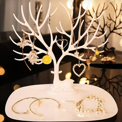 Antler Jewelry Storage Rack Smooth Deer Horn Jewels Display Shelf Rings Earrings Small Accessories High Quality Showing Stand