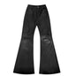 Y2K Washed Jeans Gothic Vintage Micro Flared Middle Waisted Zipper Pants Women Men Streetwear High Quality Design Sense Trousers