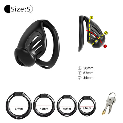 Sex Toys Male Chastity Cage with 4 Sizes Rings And Invisible Lock for Penis Bondage Cock Cage Chastity with Elastic Belt SM Toy