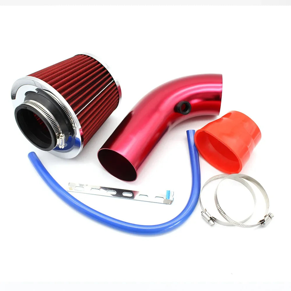 Car Modified High Flow Air Filter Mushroom Head Universal Air Filter 76mm Refitted Winter Cold Air Filter Intake Pipe Kit