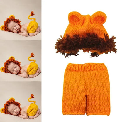 Newborn Photography Props New Born Baby Crochet Knit Costume Accessories Infant Photo Shoot Clothes Newborn Shooting