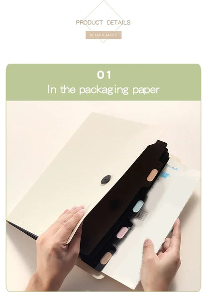 5 Layers A4 File Folder Storage Bag Test Paper Desktop Tool School Stationery Office Supplies