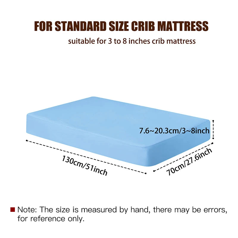 Baby Crib Sheets for Boys Girls Solid Color Fitted Crib Sheet Toddler Mattress Protector Cover Newborn Bed Sheet Babies Stuff