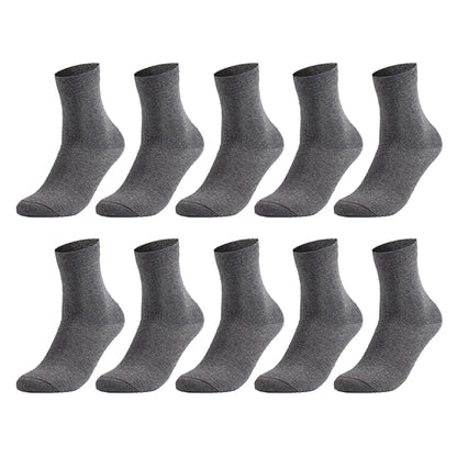 10 Pairs Men's Cotton Socks New Style Black Business Men Socks Soft Breathable Summer Winter for Male Socks Plus Size 38-47