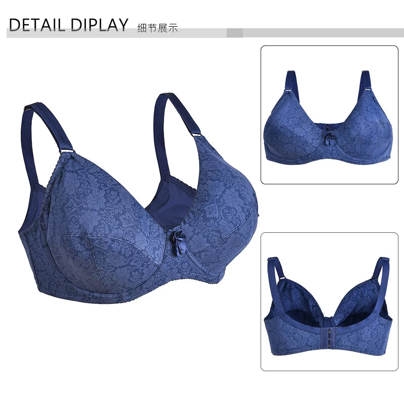 2024 New 36/80 38/85 40/90 42/95 44/100 46/105 48/110 DEF Cup Bras Ultrathin Kinit Underwear For Women Plus Size Lingerie