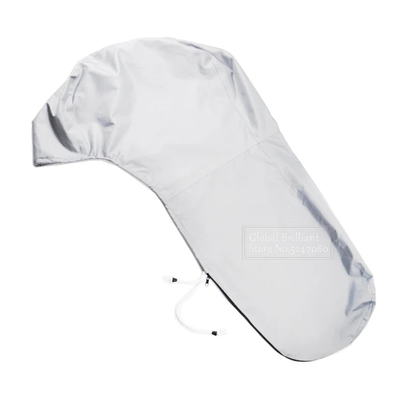 600D Boat Full Outboard Engine Cover Heavy Duty Silver Engine Motor Covers Protector For 6-225HP Waterproof