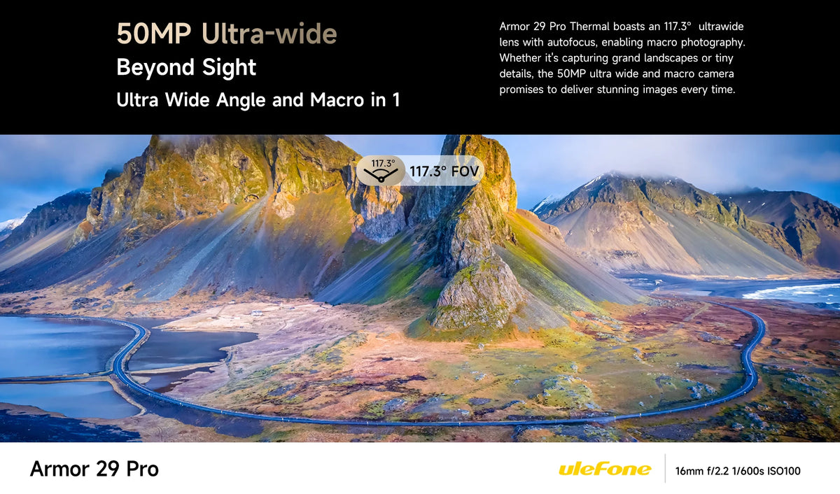 World Premiere Ulefone Armor 29 Pro Thermal Version 5G AI Rugged Phone 21200mAh 120W 64MP Night Vision 6.67" 120Hz 512GB ROM
