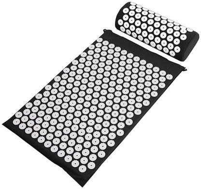 Acupressure Mat Sensi Massage Mat Pillow Set  applicator for Neck Foot Yoga Mat with Needle Back Cushion