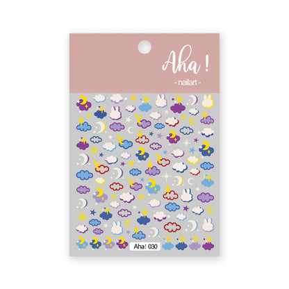 White Bloom Translucent Hollow Butterfly Heart Nail Sticker Press on Nails Decals Hollow Heart Star Moon Shape Sticker Sliders