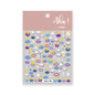 White Bloom Translucent Hollow Butterfly Heart Nail Sticker Press on Nails Decals Hollow Heart Star Moon Shape Sticker Sliders
