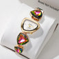 Elegant Rhinestone Bracelet Strap Women Watches Fashion Irregular Dial Ladies Quartz Wristwatch Reloj Mujer (Without Box)