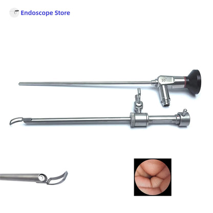 Medical Brow Lift Surgery(Upturned) Rigid Endoscope Sheath with Hole 4mmx175mm 30 degree Beauty Hospital Veterinary