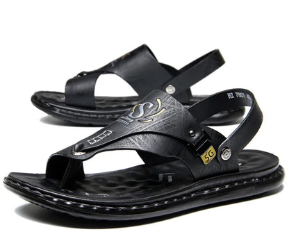 Brand Men's Sandals Summer Soft soled Anti slip Beach Shoes Male  Outdoor comfortable Men slippers Luxury High Quality sandalias