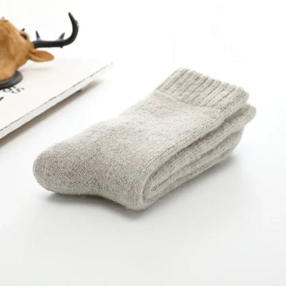Men Thick Solid Color Socks Merino Wool Warm Winter Snow Thermal Socks Calceta Hombre Skarpety Meskie