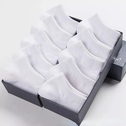 10pairs / Low Black And White Gray Cotton Socks Men's Socks Breathable Sports Socks Men's Short Socks Women's Socks EU37-44