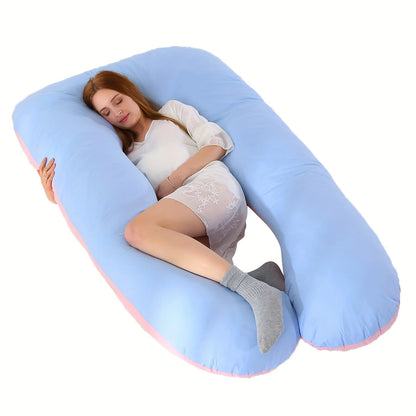 Ergonomic U Shape Pillow for Neck and Back Support, Maternity Pregnancy Body Pillow, Office Travel Sleeping Cushion for Adults