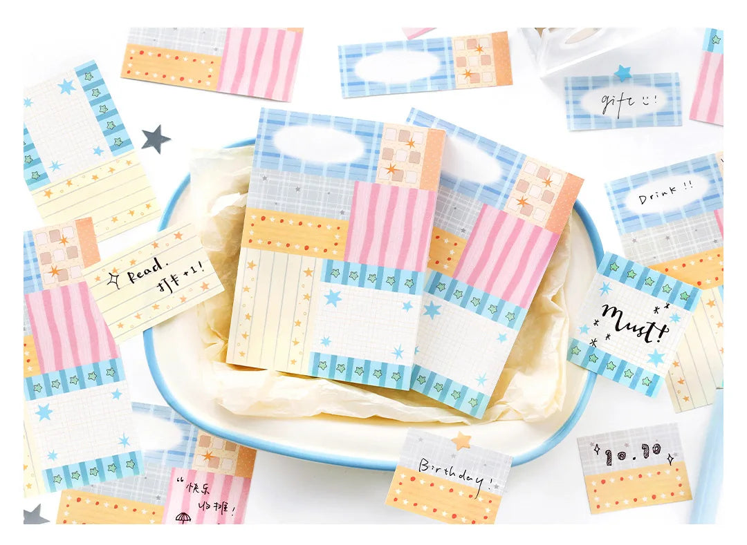 80sheets Starlight Fragment Series Kawaii Ins Message Notes DIY Scrapbooking Material Aesthetics Craft Paper