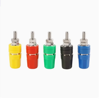 5/10Pcs M4*36 Pure Copper Terminal 4mm Banana Jack Socket 20A Binding Post Banana Plug Connector M4X36