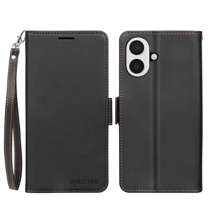 Wallet With Card Slot Bracket Magnetic Flip Leather Case For iPhone Air 17 Pro Max 16e 16 15 Plus 14 13 Mini Shockproof Card Bag