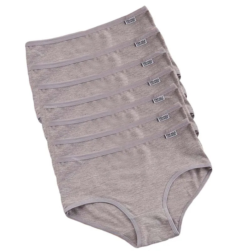7Pcs/Lot Plus Size Underwear Women's Panties Cotton Girl Brief Sexy Lingeries Shorts Underpant Solid Panty Female Intimate M-4XL
