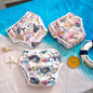 Elinfant 3PCS Mesh Cloth Inner Washable Swimming Diapers For Pool, Beach,Training Pants Swim Underpants For 3-15kg Boys Girls