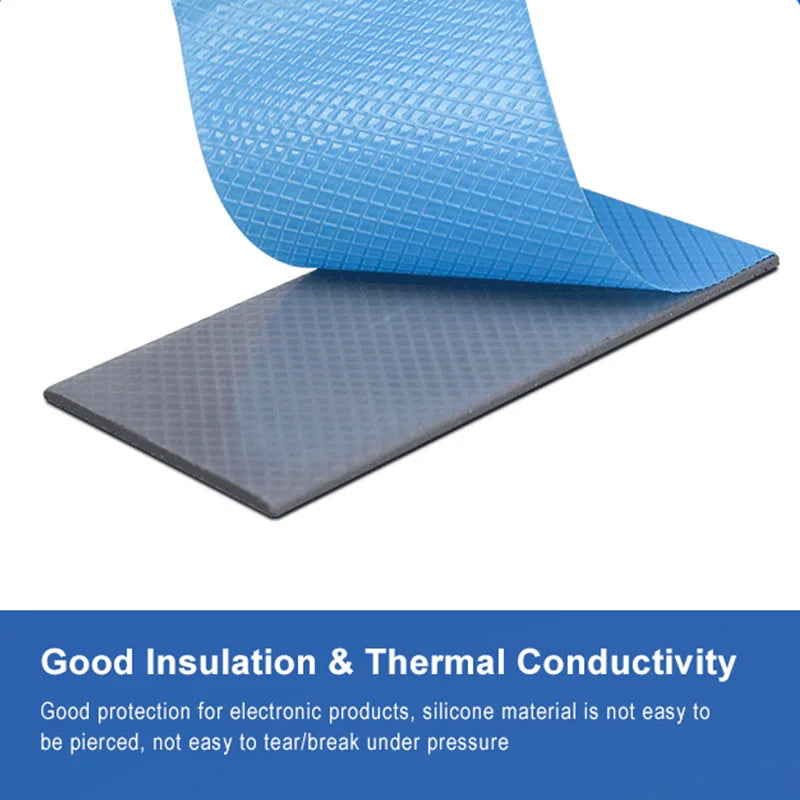 21W/MK Thermal Pad Kit 0.5mm 1.0mm 1.5mm High Performance Thermal Pads for SSD GPU CPU Nvme M.2 PS5 PC Laptop Heatsink Cooling