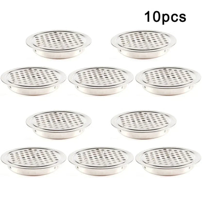 10 Pcs Cabinet Air Vent Grill Cover Metal Cupboard Round Ducting Ventilation 19-53mm For Home Decoration Hardware Accessories