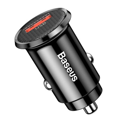 Baseus 30W Car Fast Charger Quick Charge 4.0 3.0 USB Type-C Fast Charging Car Phone Charger For Huawei Xiaomi iPhone 15 14 13 12