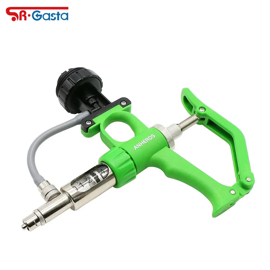 Veterinary Injection Syringe  With Bottles Automatic Pig Goat Cow Continuous Syringe Multifunction Liquid Feeding