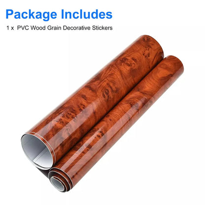 New·High Glossy Car Sticker Waterproof Car Internal Adhesive DIY Film Wood Grain Vinyl Decal Universal Auto Interior Accessories
