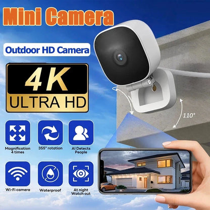 New WiFi Window Camera IP65 Full Color Night Vision Indoor Security Camera Replaces Outdoor Cam Through Window Surveillance